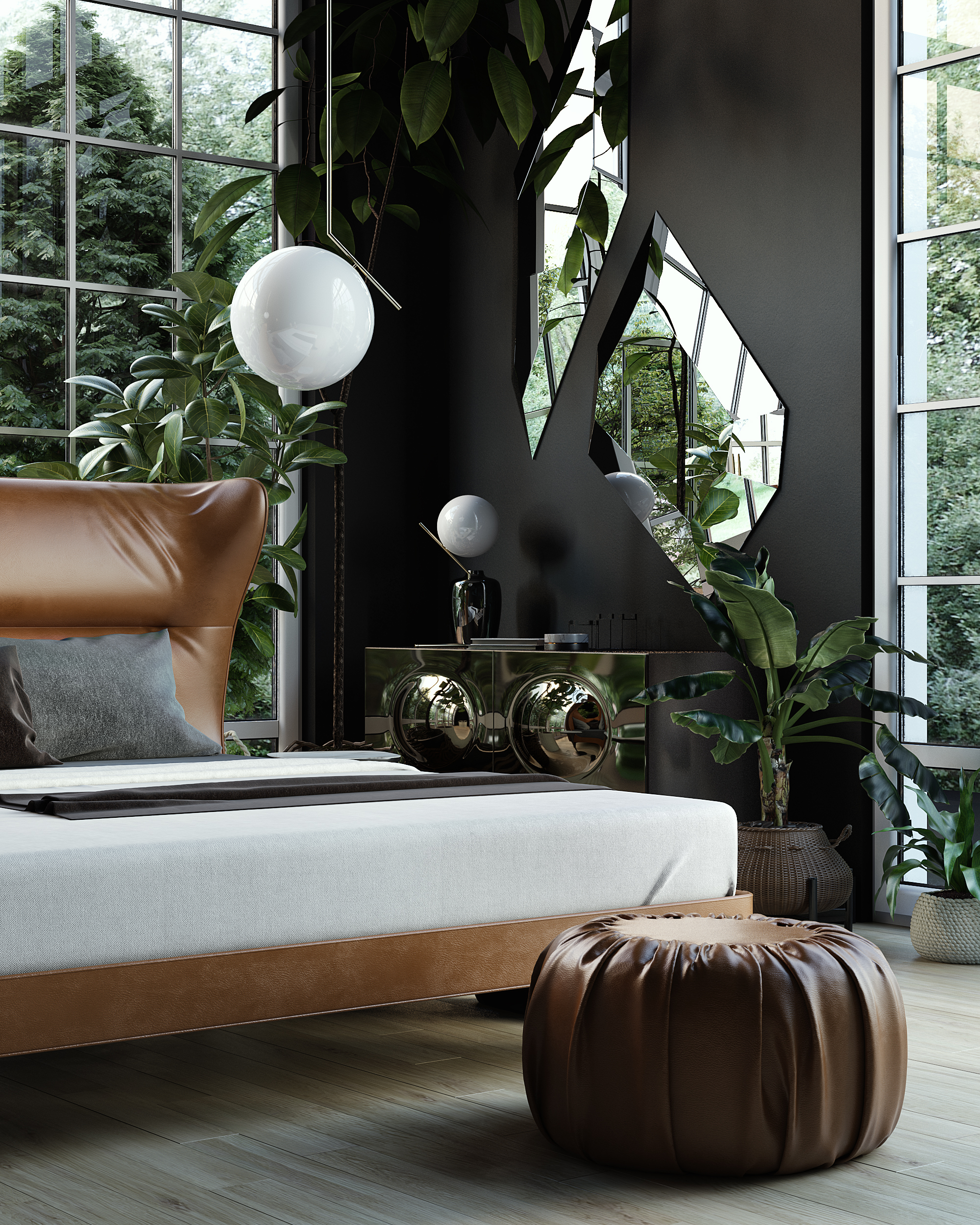 黑暗卧室计算机生成图像-6