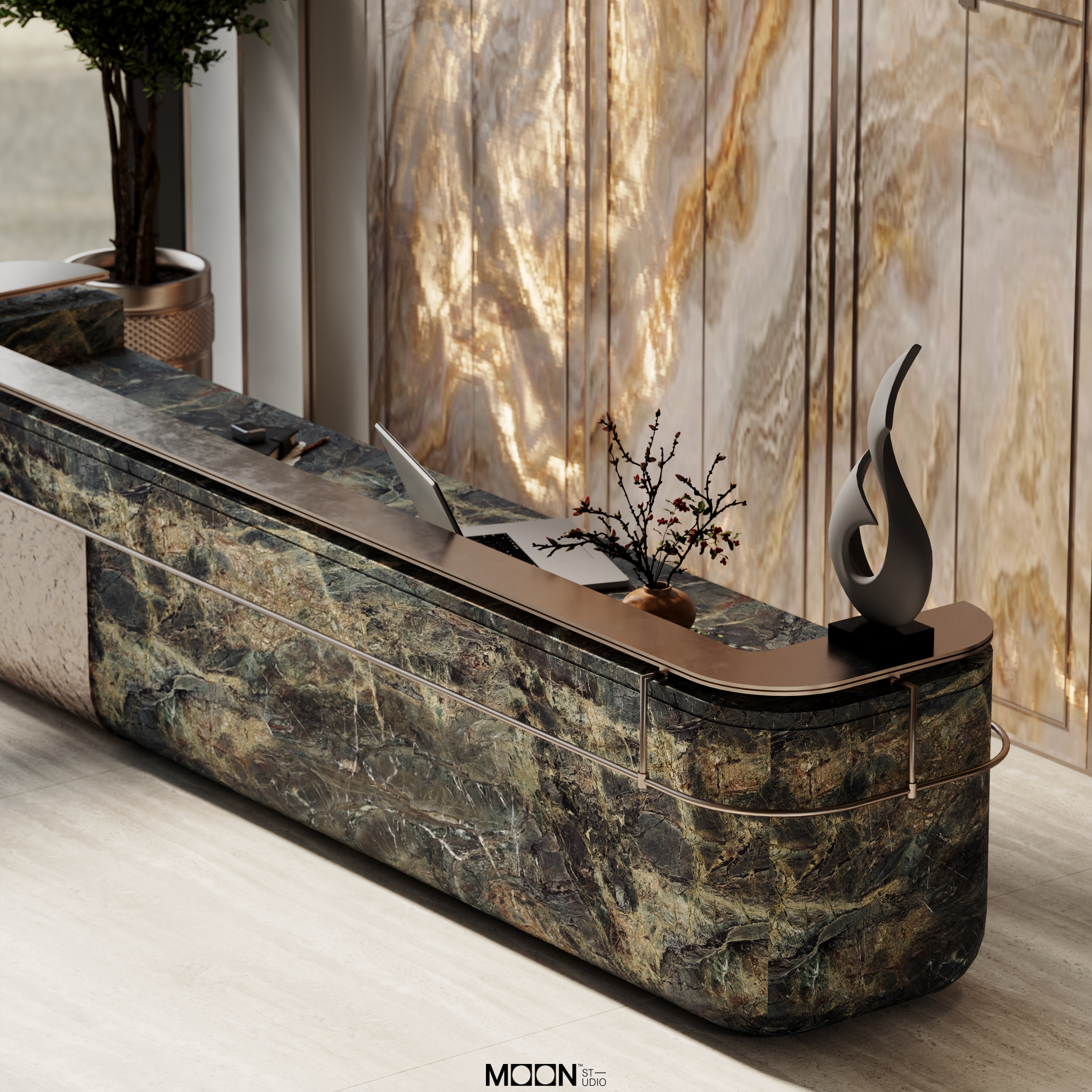 学校接待区设计项目丨沙特阿拉伯丨Moon Studio-6