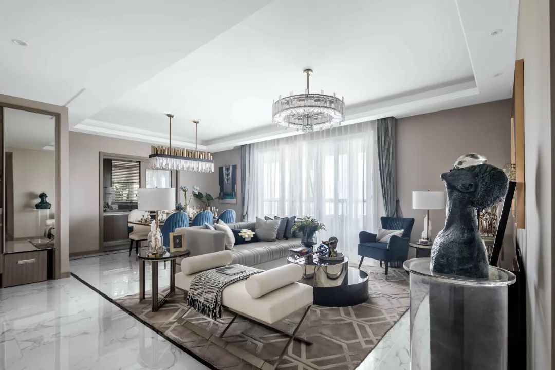 武汉江山境样板房 | 灵魂蓝调的优雅空间-20
