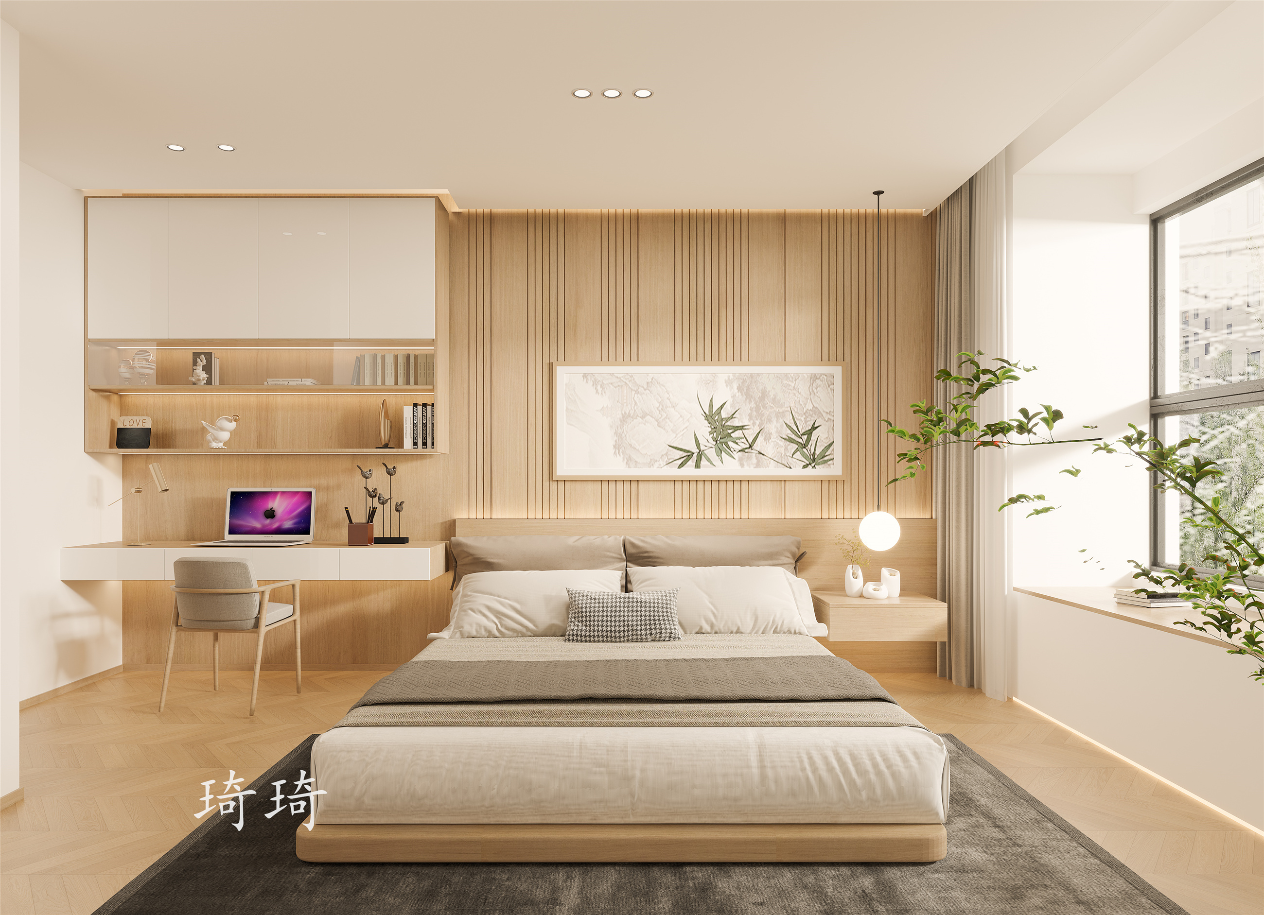 日式原木风温馨小家设计-10