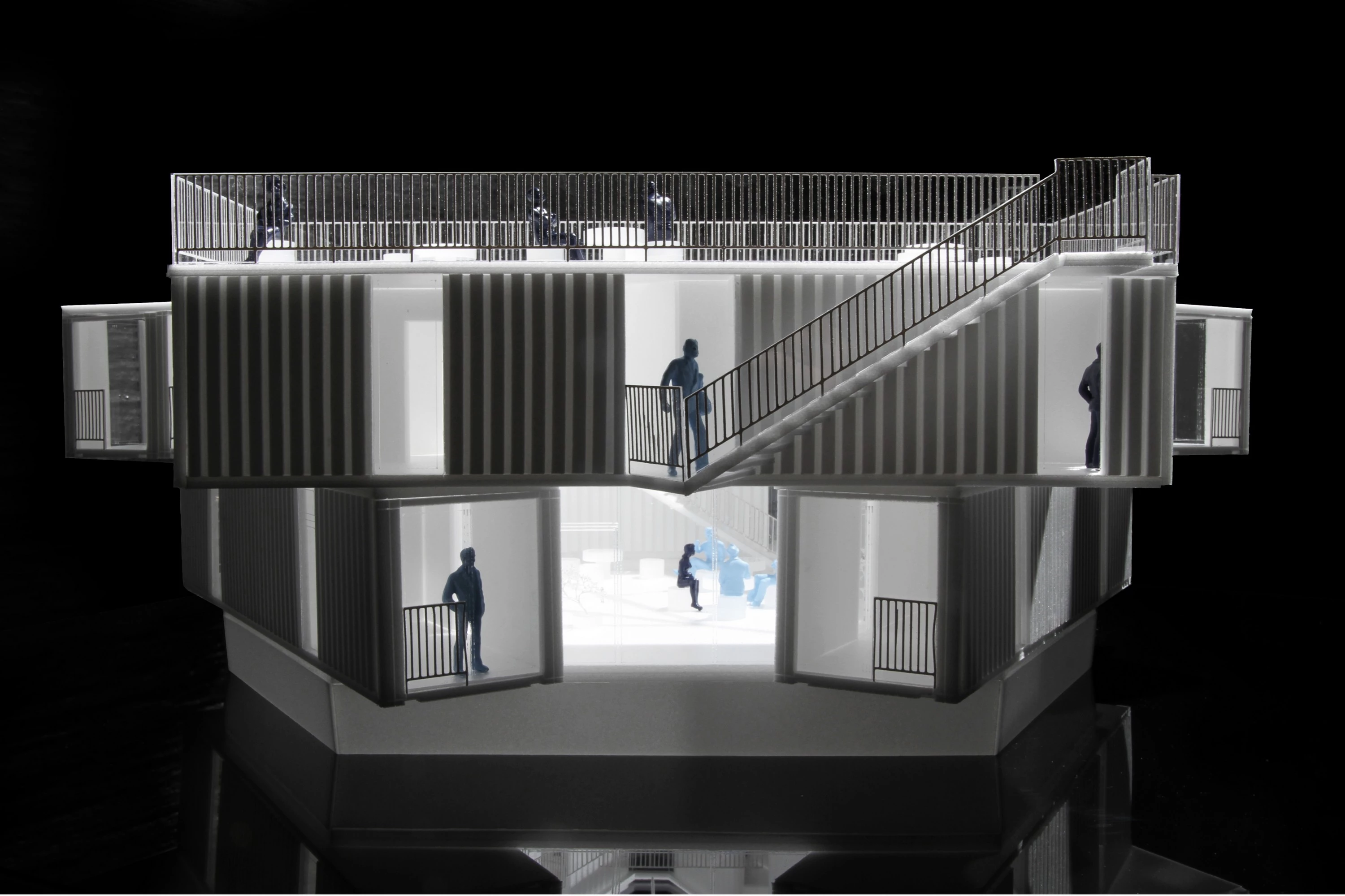 丹麦哥本哈根港口 Urban Rigger 学生公寓——灵活多变的集装箱建筑-35