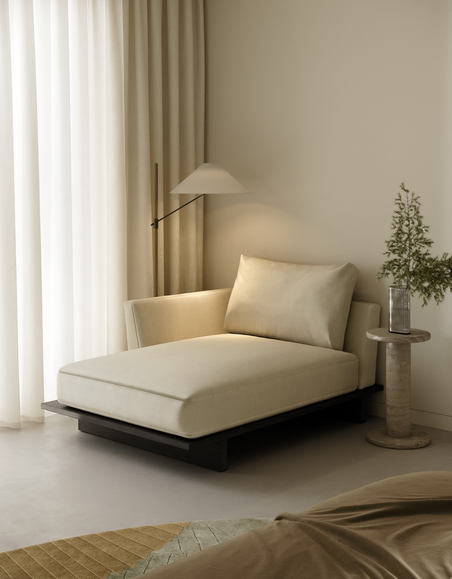 Warm Minimalist House Interior Visualization-11