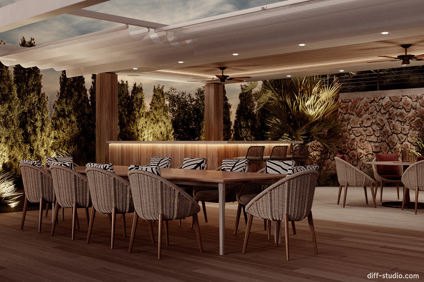 撒丁岛住宅户外花园丨意大利丨Diff-6