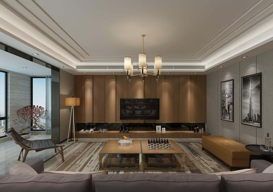 盛夏时光——简约几何客厅与实用餐厅设计-2