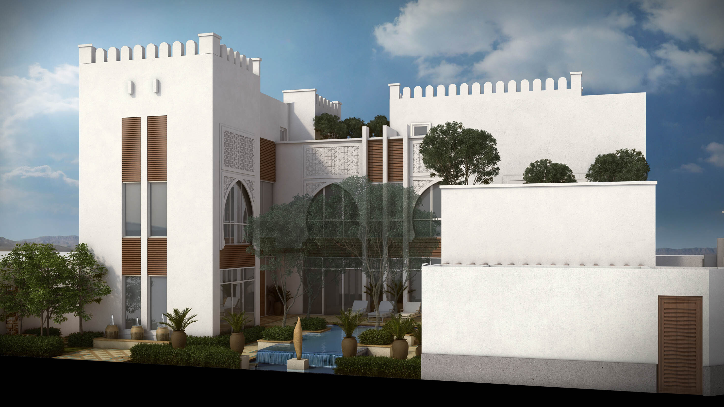 沙特阿拉伯现代住宅设计，融入伊斯兰文化元素-35