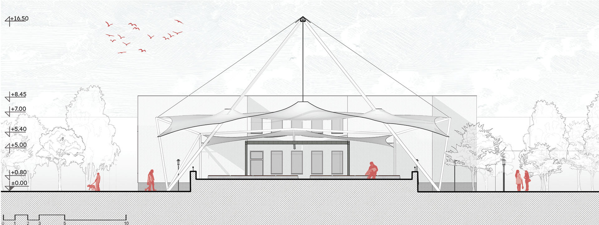 张力式雨篷丨波兰丨Pavel Hitaryn-19