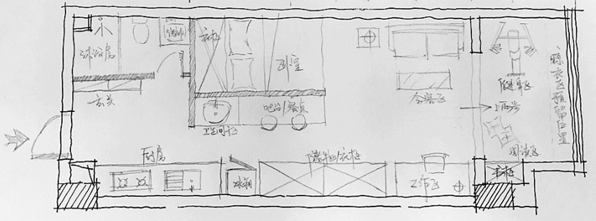 广东 40㎡男子单身公寓 | 北欧风黄色小户型设计-4
