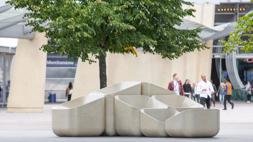 Raw Edges creates concrete armchairs for Greenwich Peninsula-0