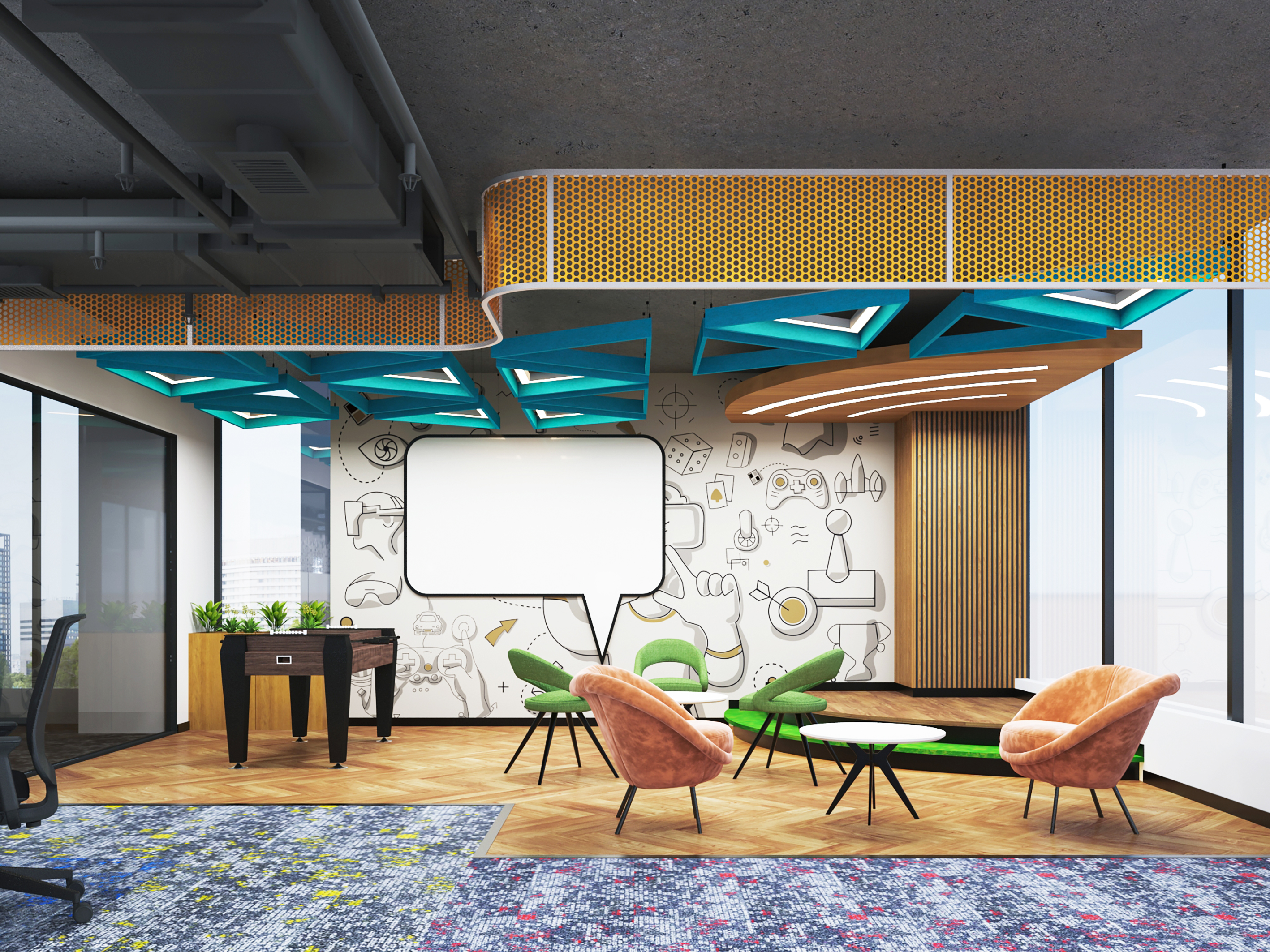 House of Shipping现代办公室室内设计与可视化-6