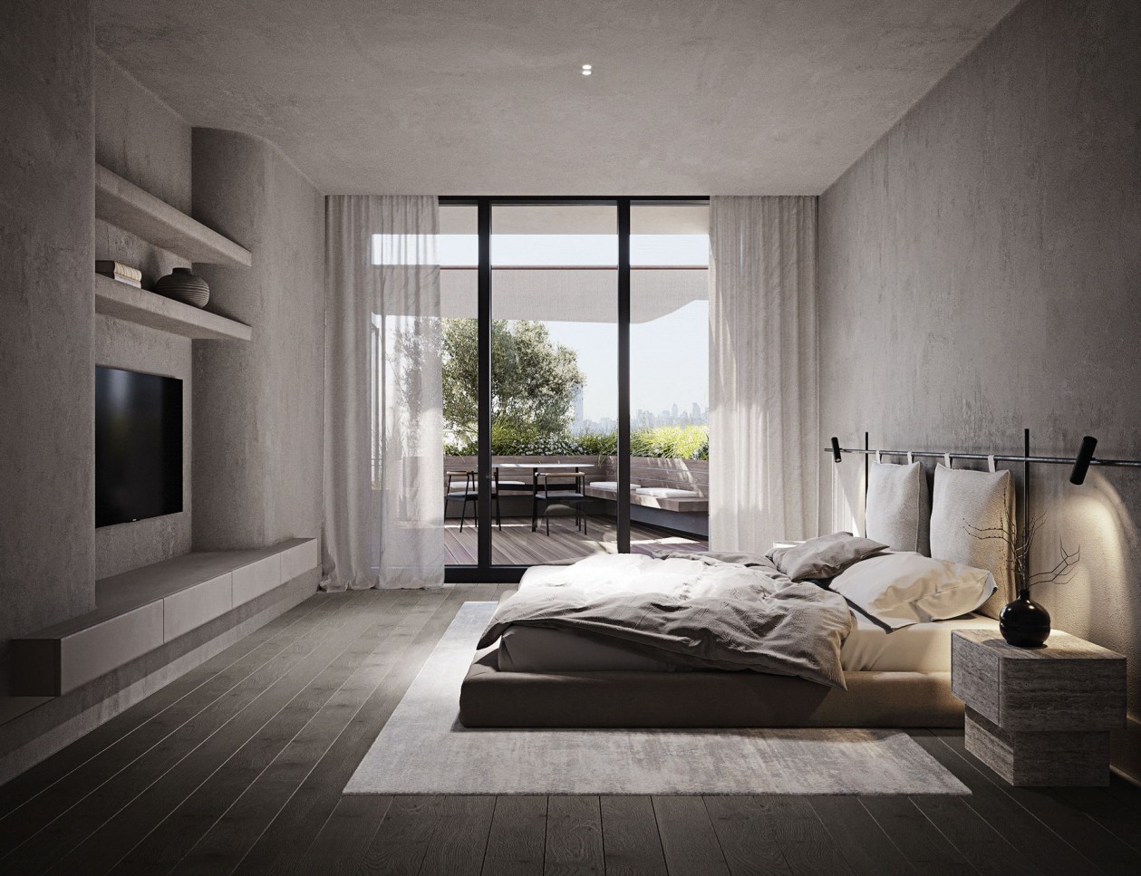 浅灰色+混凝土 超有质感的家！-8