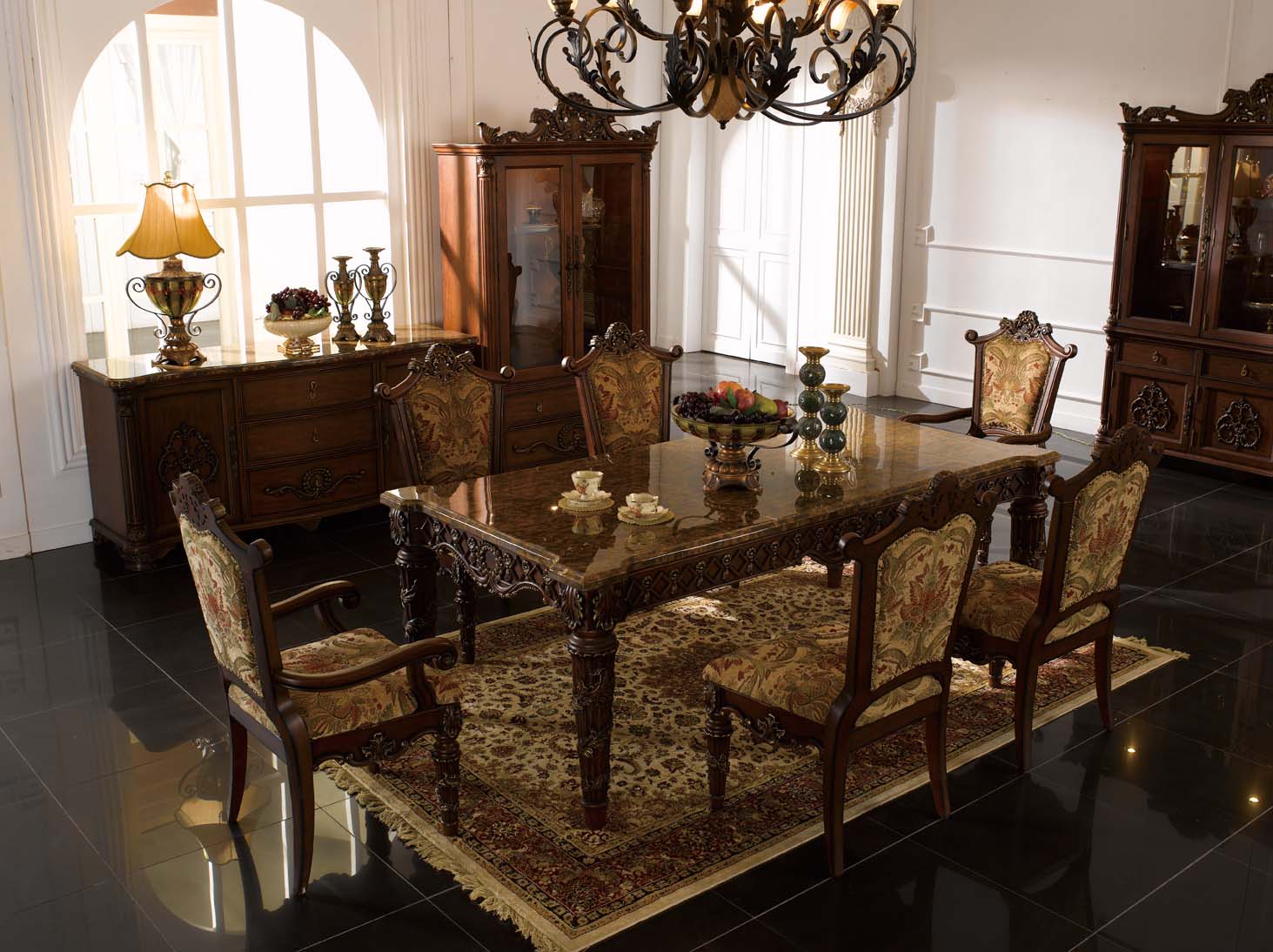 高清古典美式风格 卧室客厅餐厅书房家具场景图片素材-5