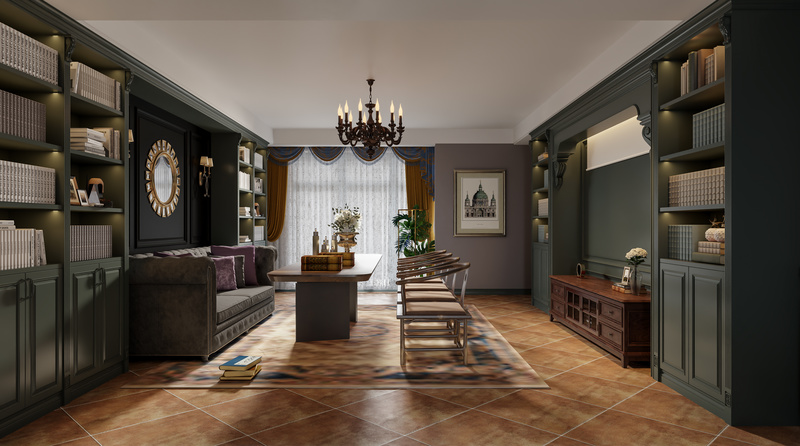 白桦林居美式复古风设计-11