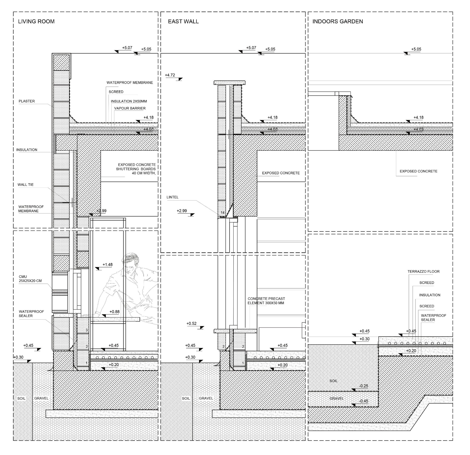 A House with Four Gardens / draftworks architects-56