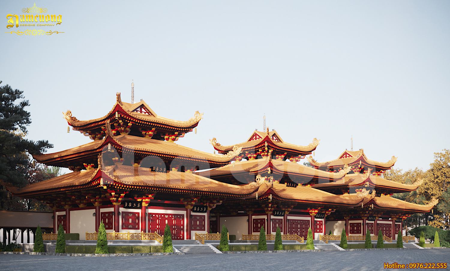 Thiết kế chùa Phật Quốc Vạn Thành | Công ty cổ phần tư vấn thiết kế và xây dựng Nam Cường-15
