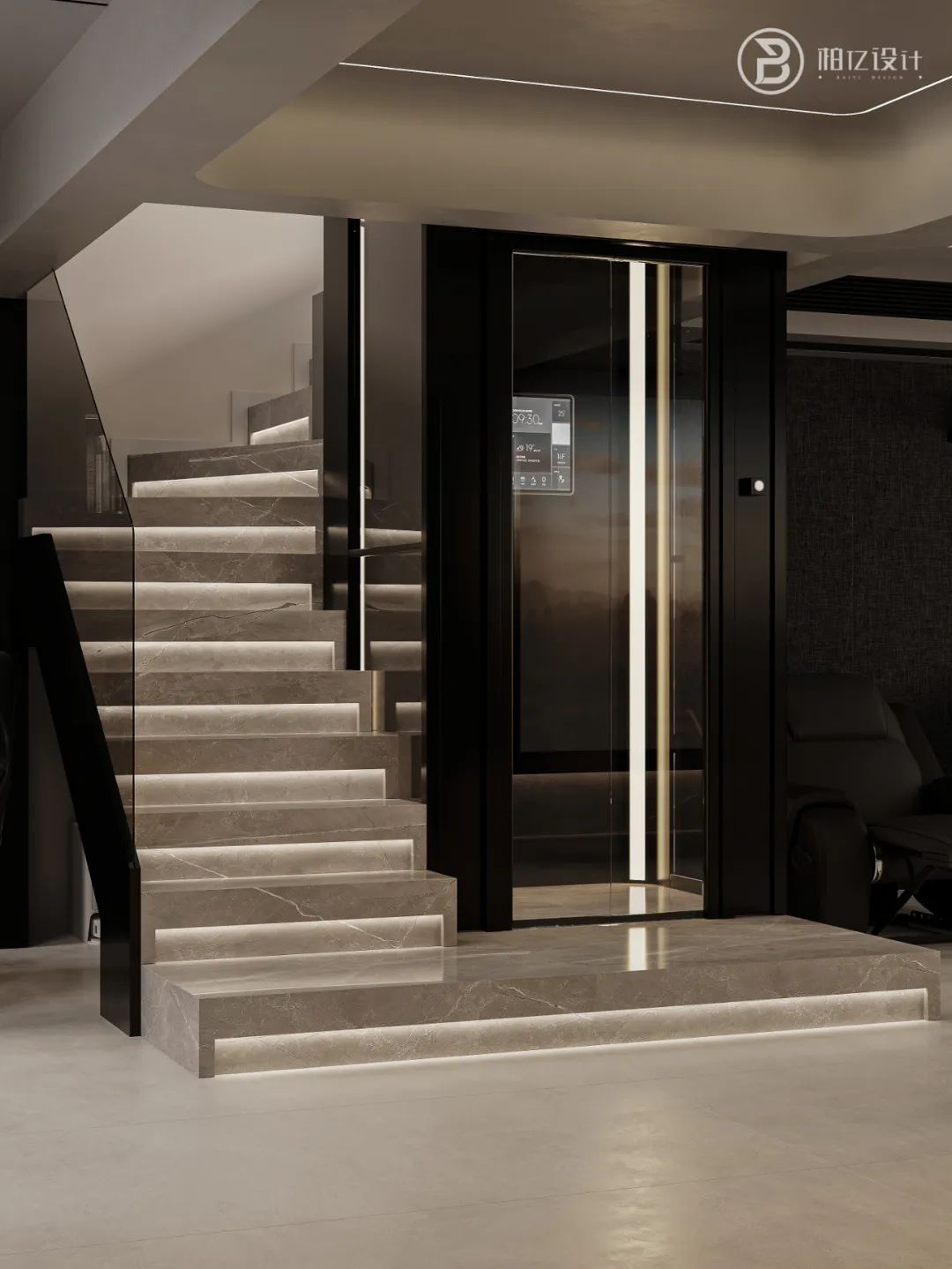 现代混搭别墅丨柏亿设计-43