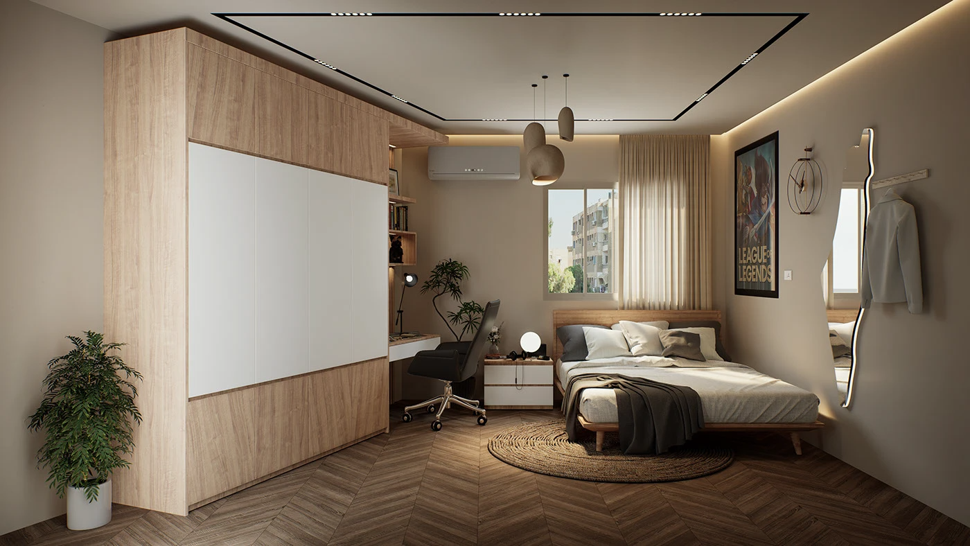 风格室内设计（青年卧室）-22