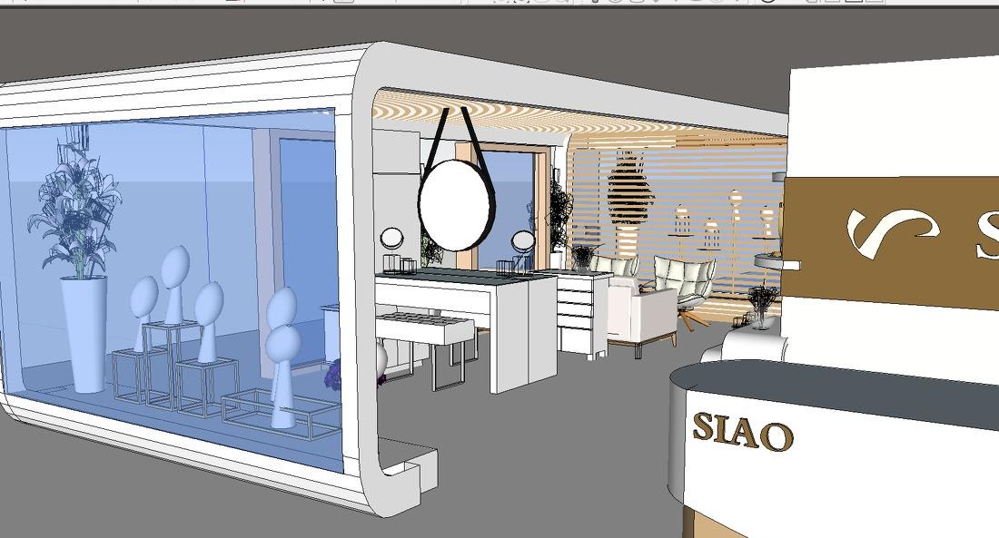 双色假发店 | 玫瑰金与白色的清爽空间设计-15