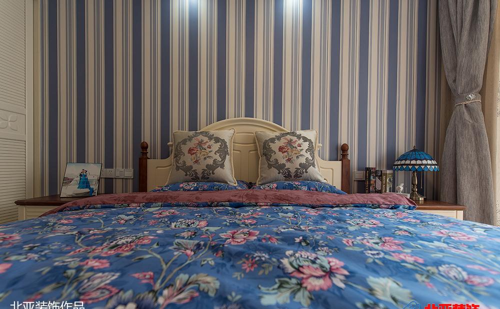 地中海风格 120㎡家居设计,白色调与蓝色元素打造浪漫空间-6