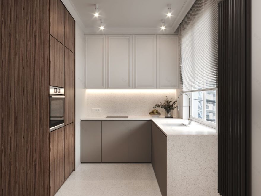 华沙带古典韵味的现代公寓室内布置丨波兰华沙丨Katarzyna Piotrowska-7