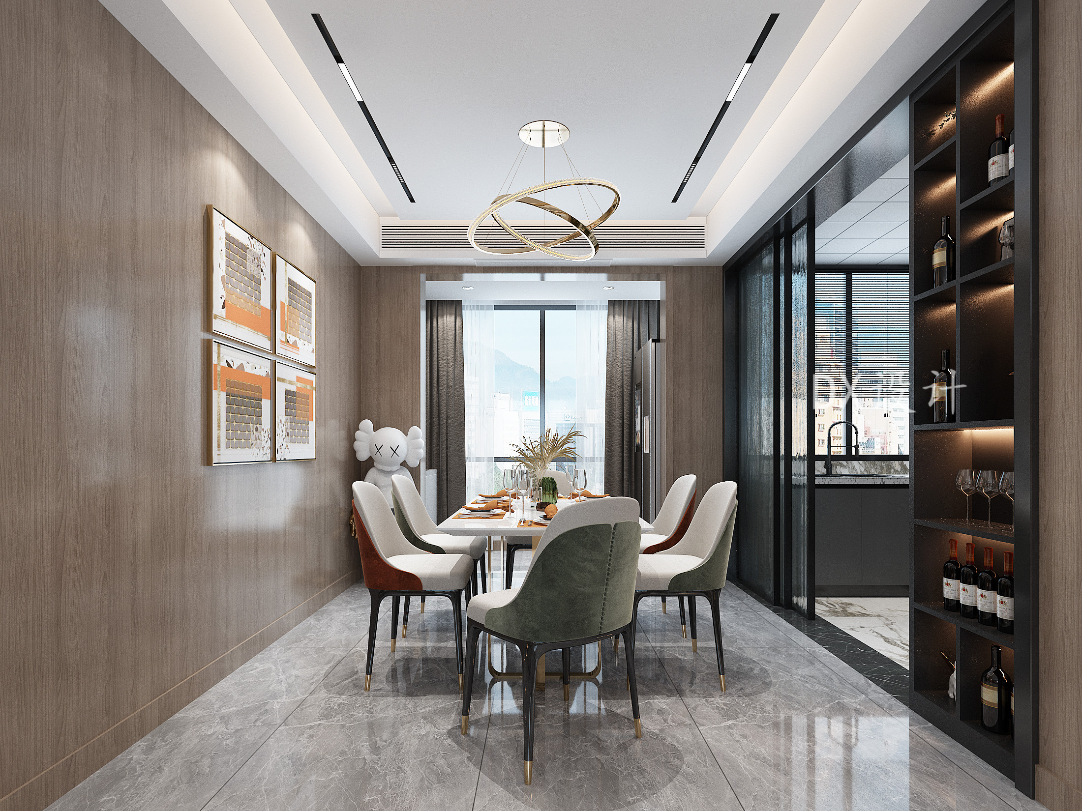 现代轻奢平层设计丨原创作品-5