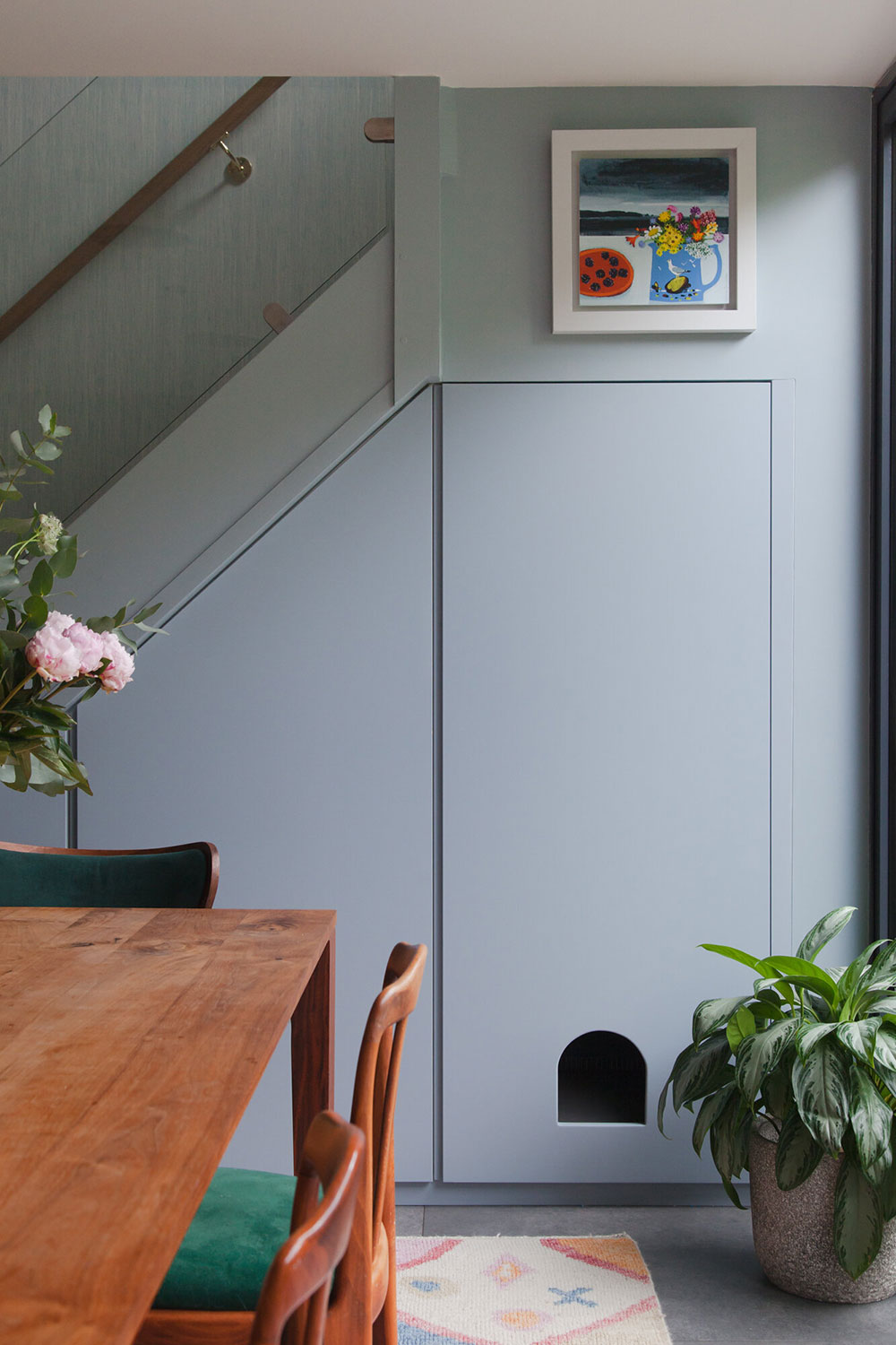 西伦敦蓝色红调活力家居设计-17