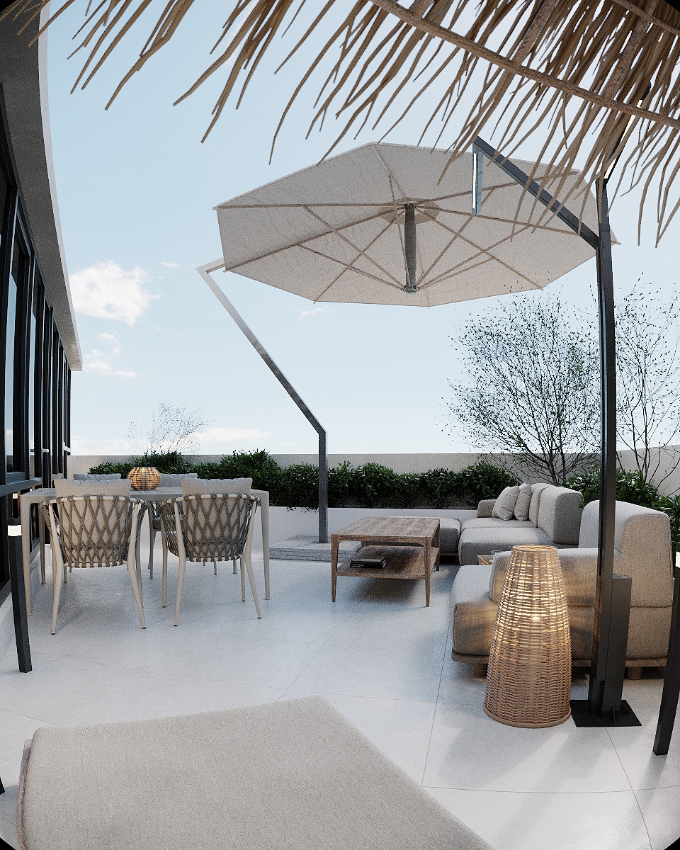 Terrace design in residential complex 7 continent-5