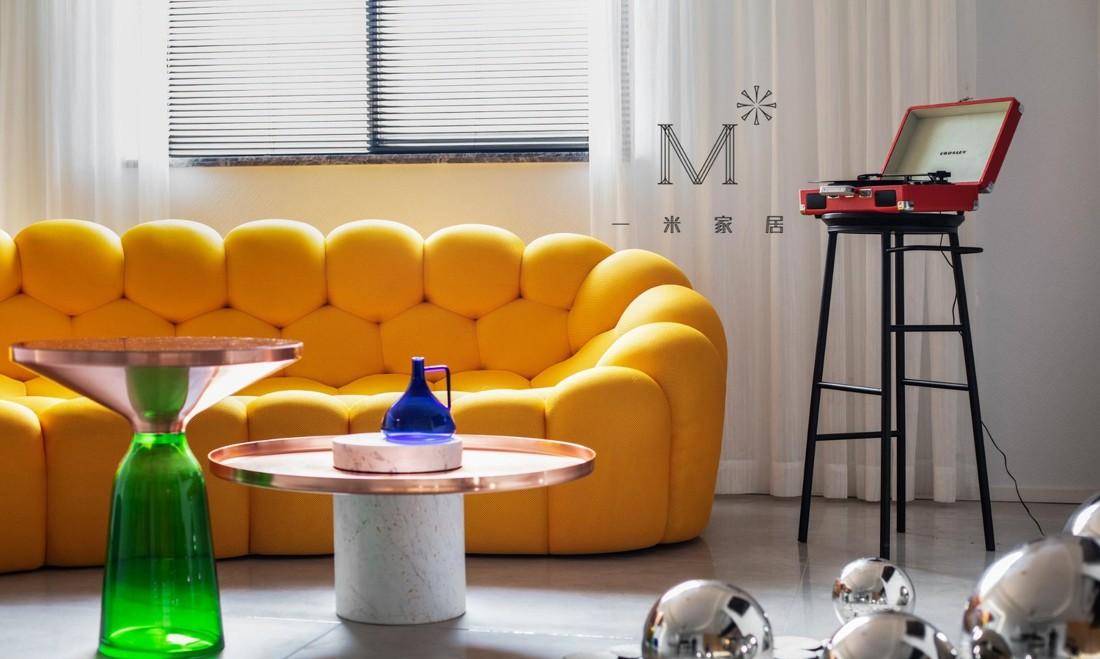 公寓丨【一米家居】新婚儿童摄影师夫妻的色彩之家-9