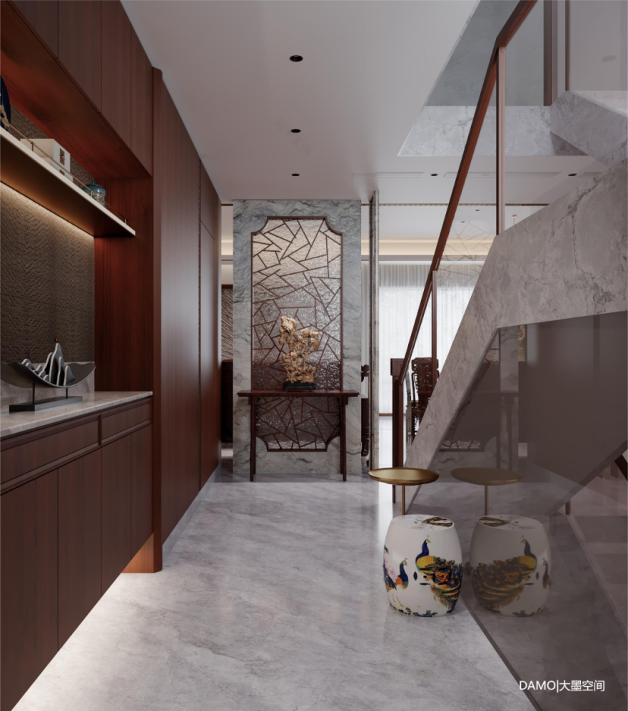 大墨空间 · 中海天玺 345m² 复式【新·中式】全案项目丨中国赣州丨赣州.大墨空间全案中心-21