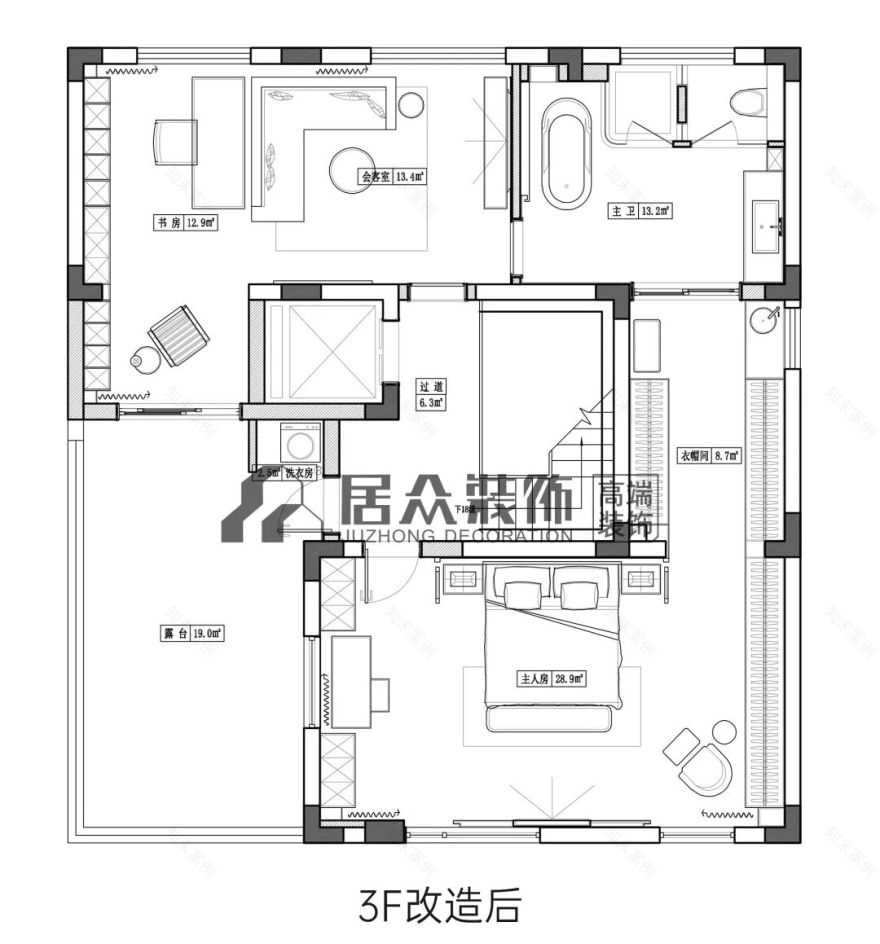 全案案例 | 600㎡四层别墅,享都市新贵生活-13