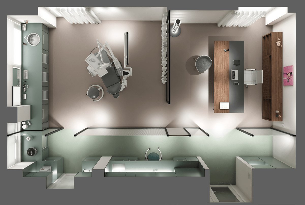 Anastasiya Gushchina丨诊所丨Dental clinic interior, for Yiannis Stamou Architect-4