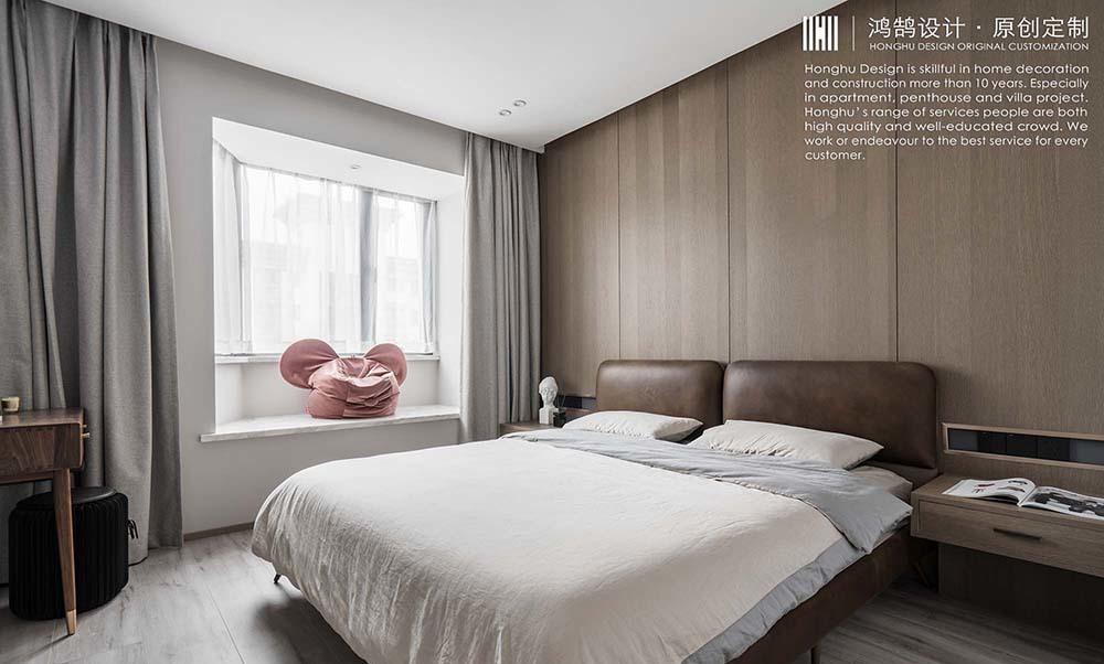 鸿鹄设计上海 100㎡现代轻工业风，温馨明亮空间解读-18