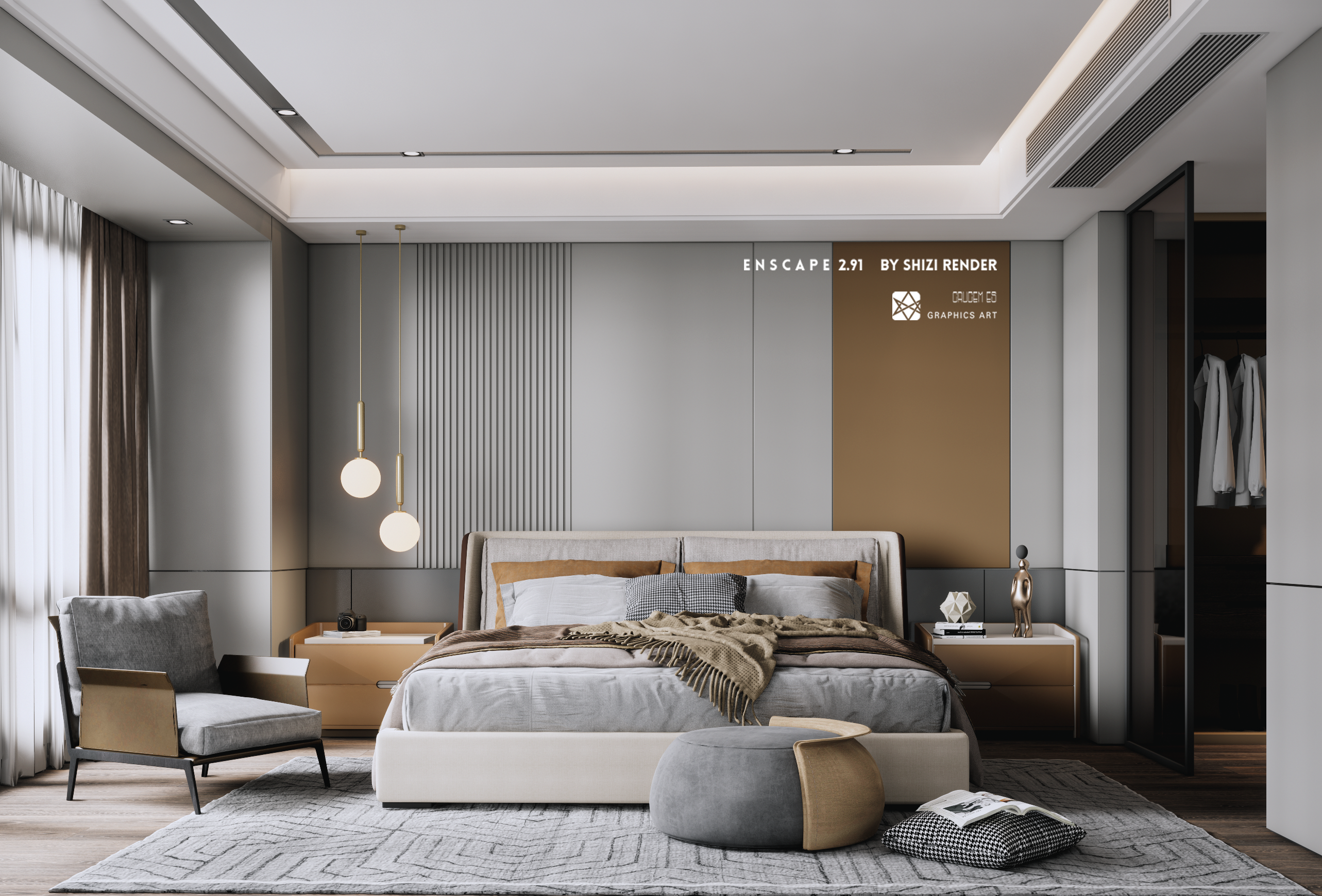 SU&Enscape 现代空间动画-3