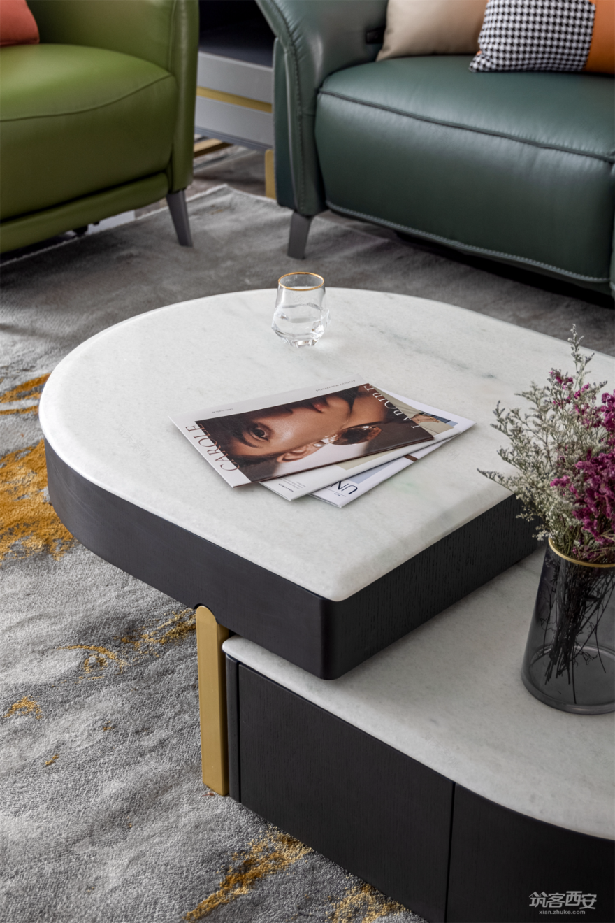 铜川荣耀壹品 · 撞色美式大平层设计丨中国铜川丨力创设计工作室-26