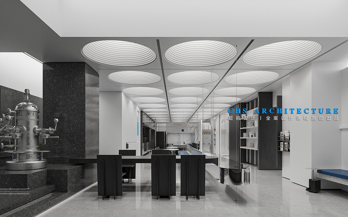 黑白构造 · 蓝瓶咖啡馆原创方案设计丨超前设计（超前创意设计教育）-21