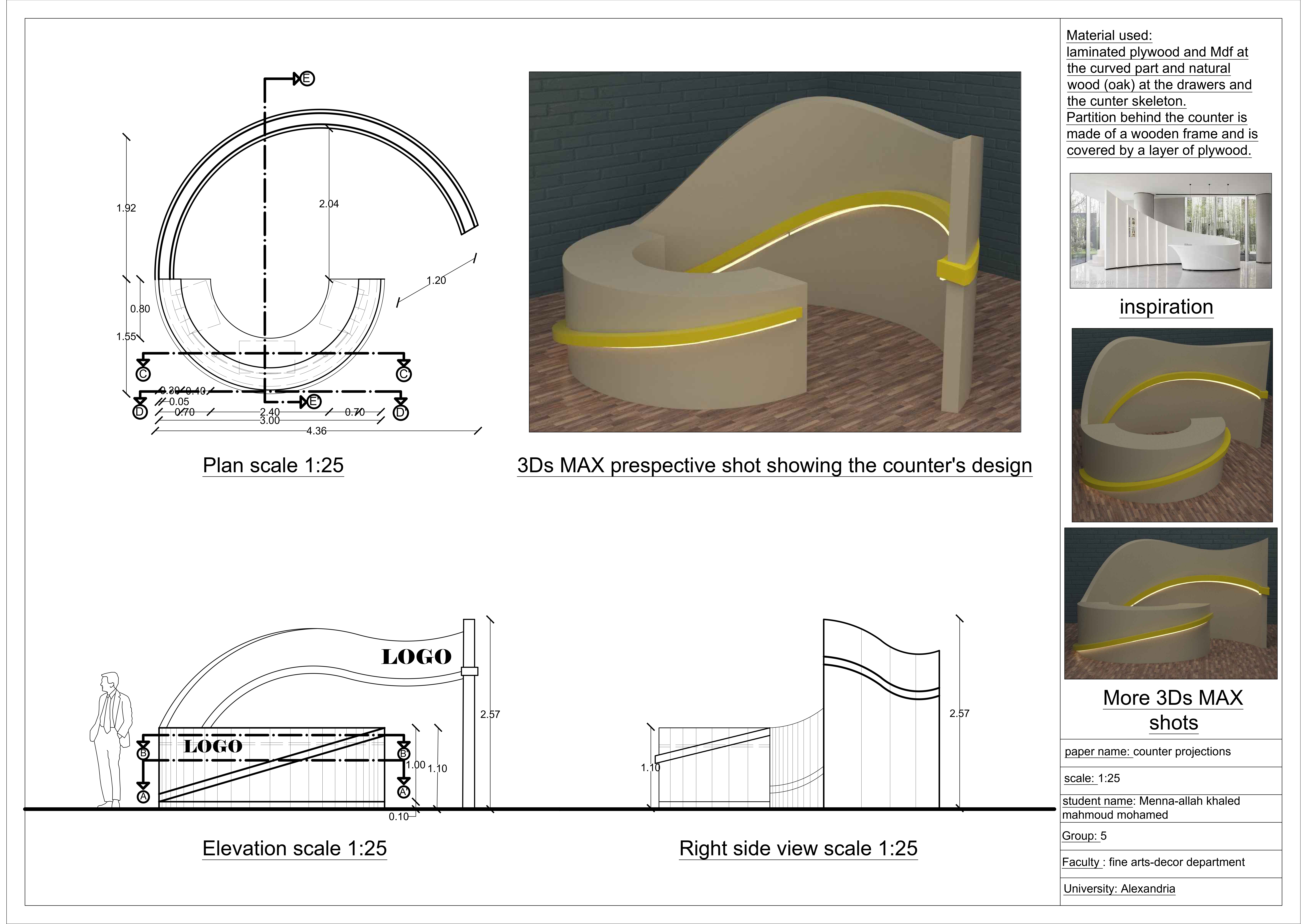 Round Desk design and working details-0