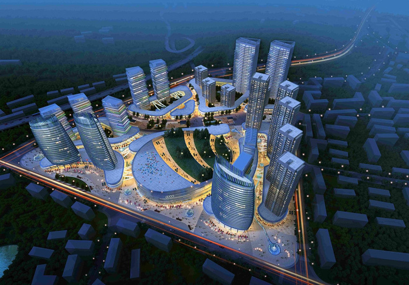 城市中央商务区设计案例效果图2-15