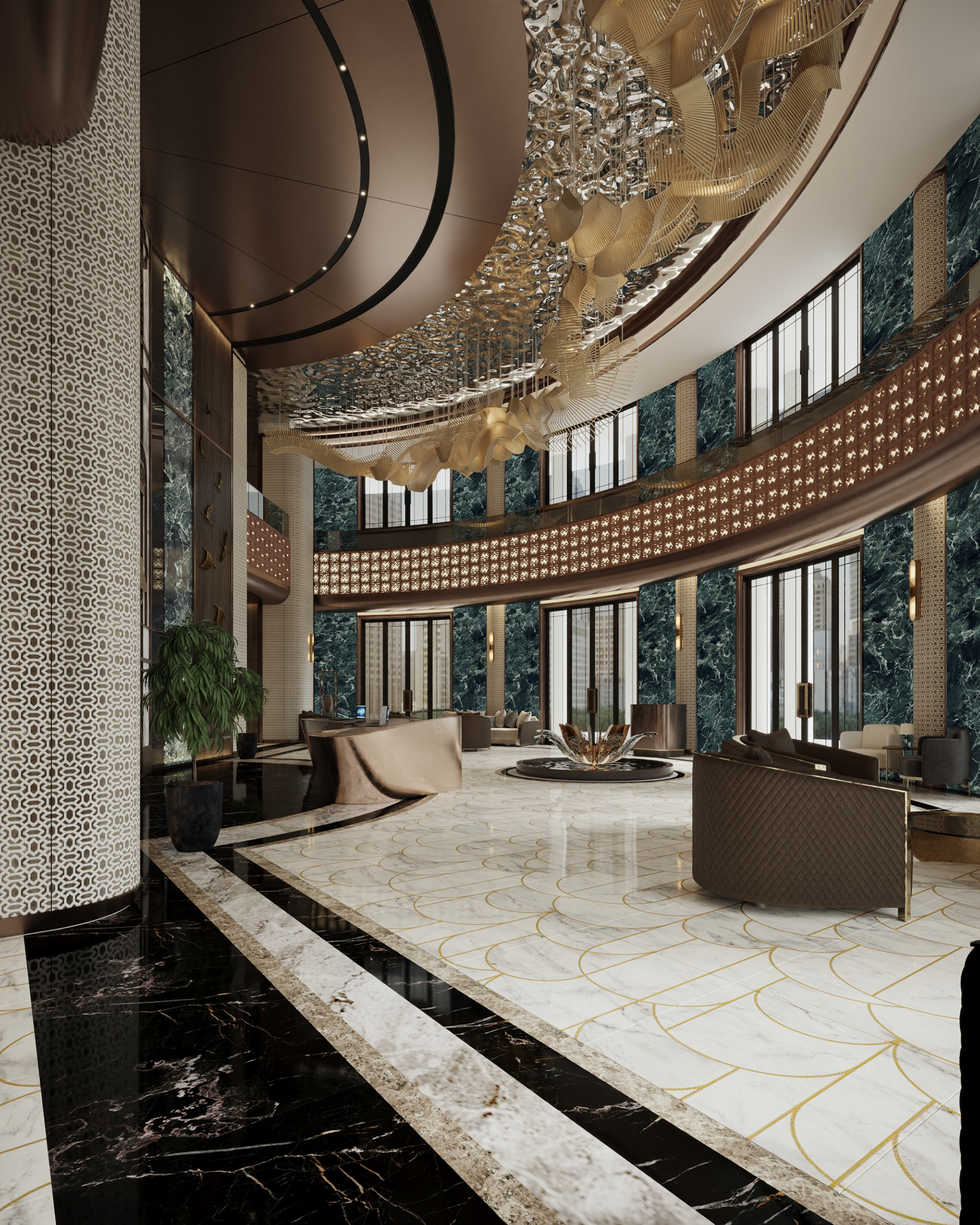 3dsMax 贵宾酒店大堂场景-6