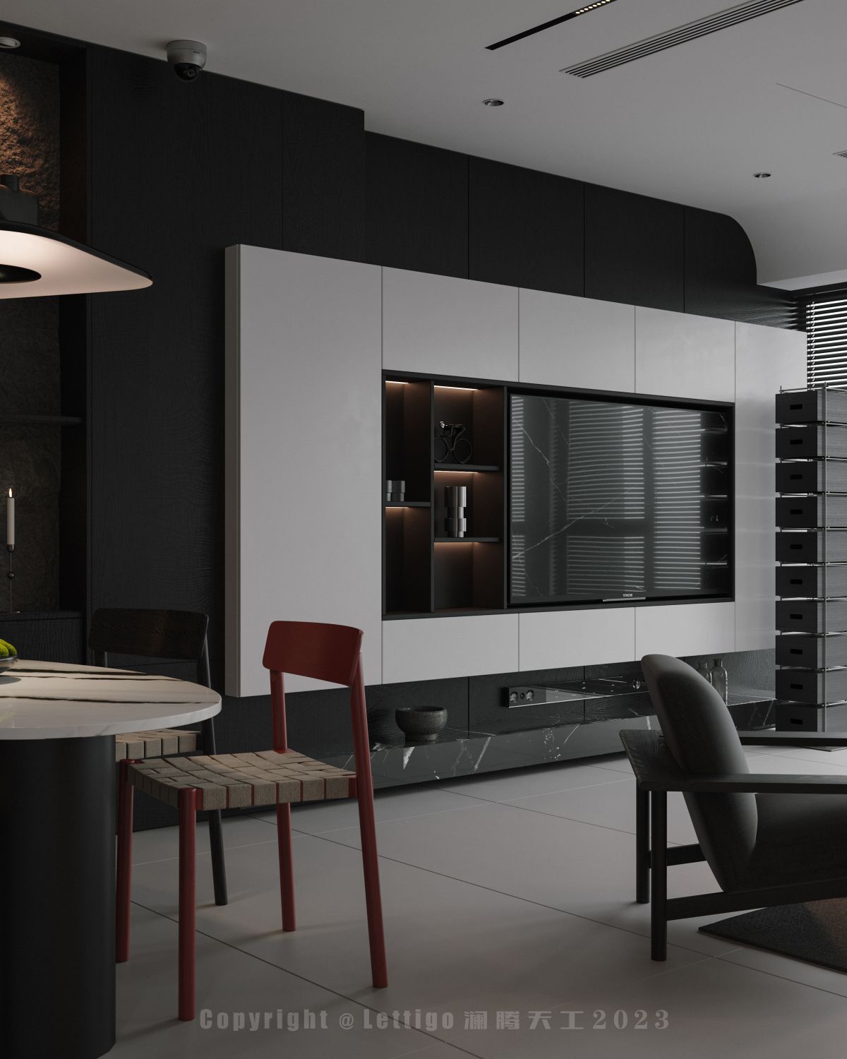 现代简约客餐厅，一个合适且适当的住宅设计-0