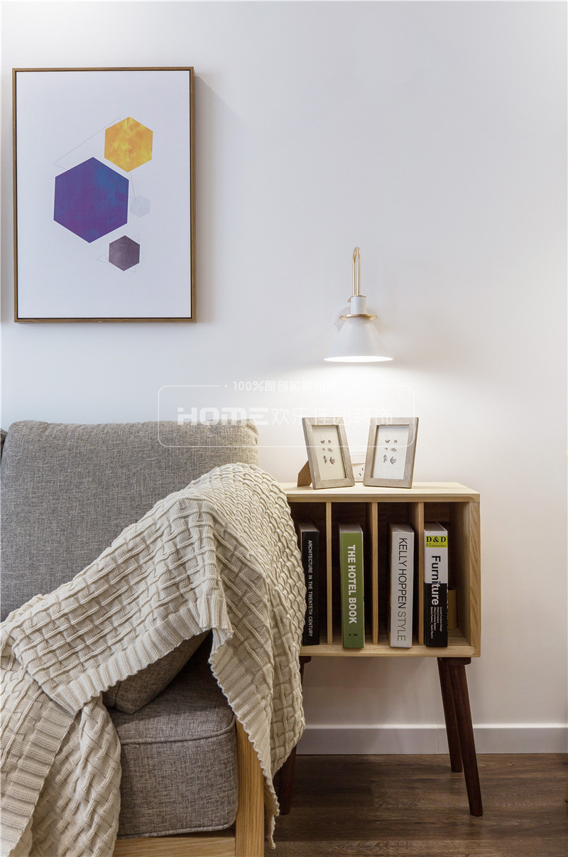 都会路苑北欧风空间,原木与素水泥的层次美学-32