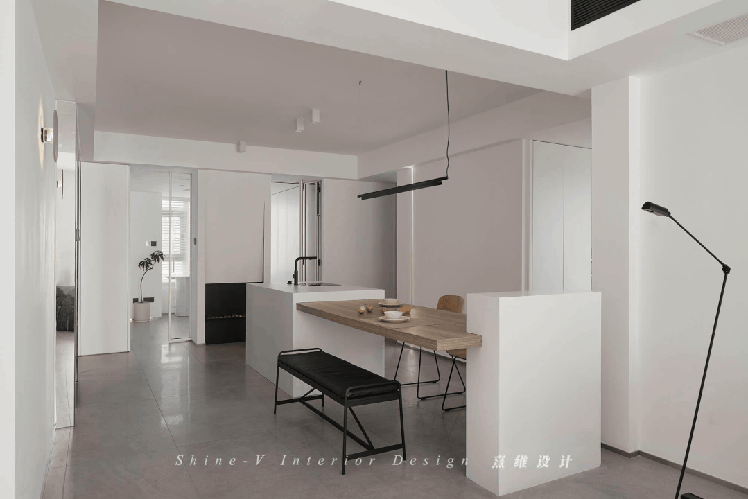 逾白 · 115㎡纯白空间,开放式客餐设计丨中国南京丨熹维设计-34