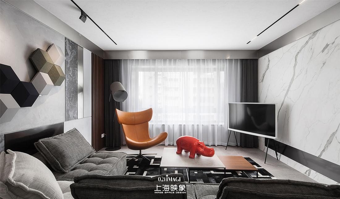 极简黑白灰,不锈钢与岩板的完美融合丨河马装饰-20