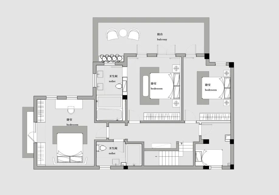 黑白灰的现代轻奢 · 龙悦湾别墅设计丨TK 设计&之和家居-13