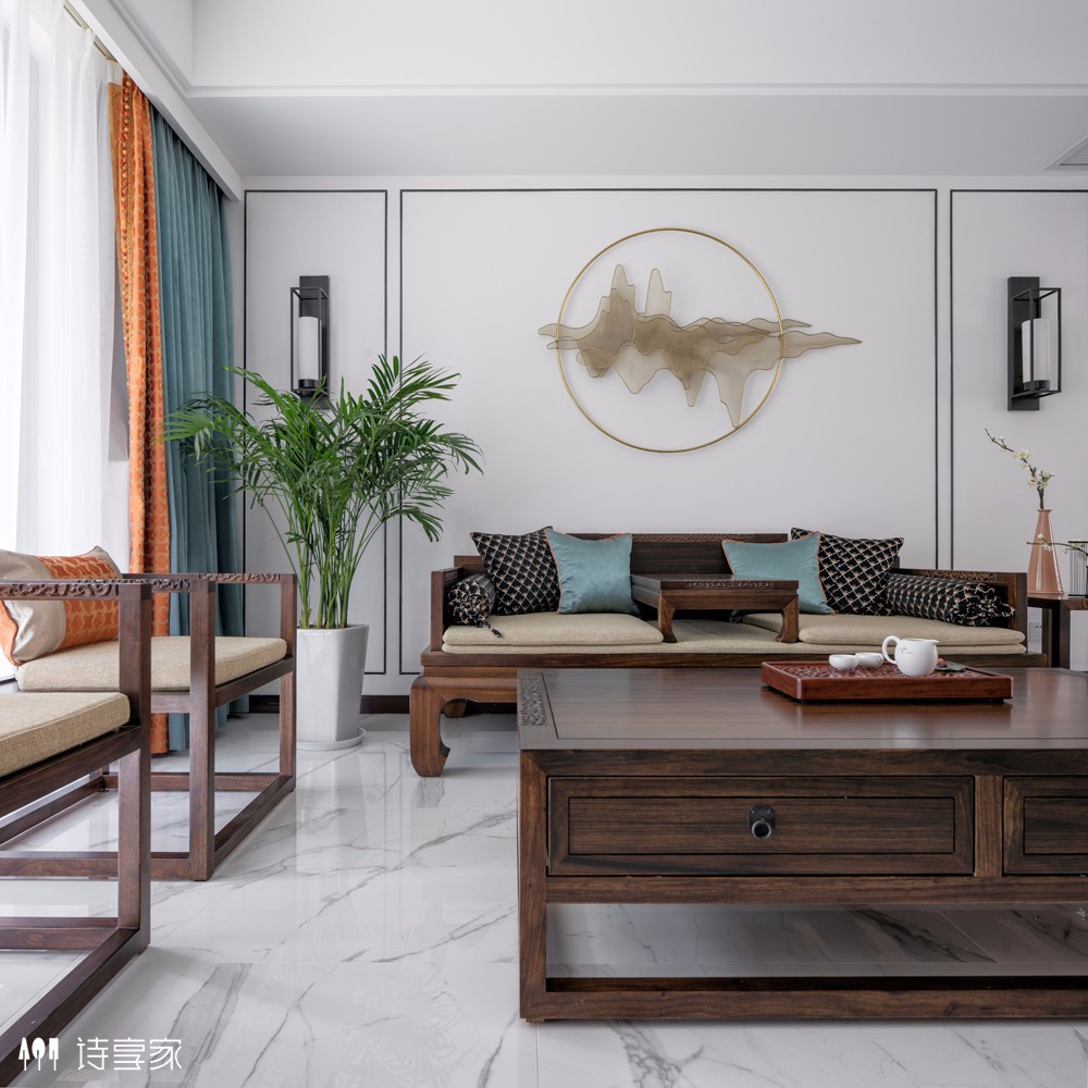 云归——160㎡新中式古典住宅  诗享家设计-9