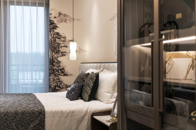 上善若水 | 鸿坤理想城上叠样板间的赖特式有机设计-45