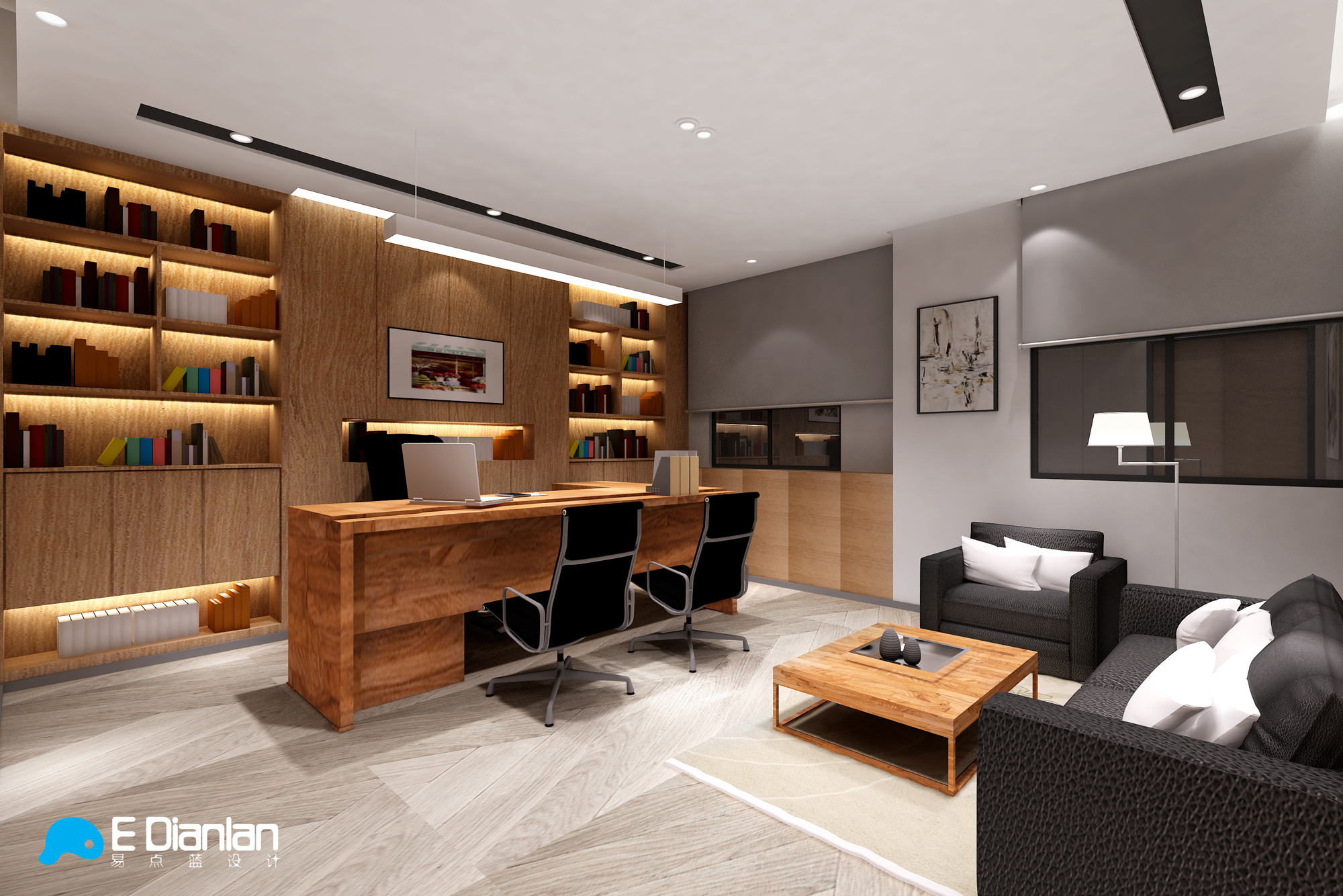 刘魏诚作品——贵州某检测中心办公设计【易点蓝E DIANLAN办公篇】-12