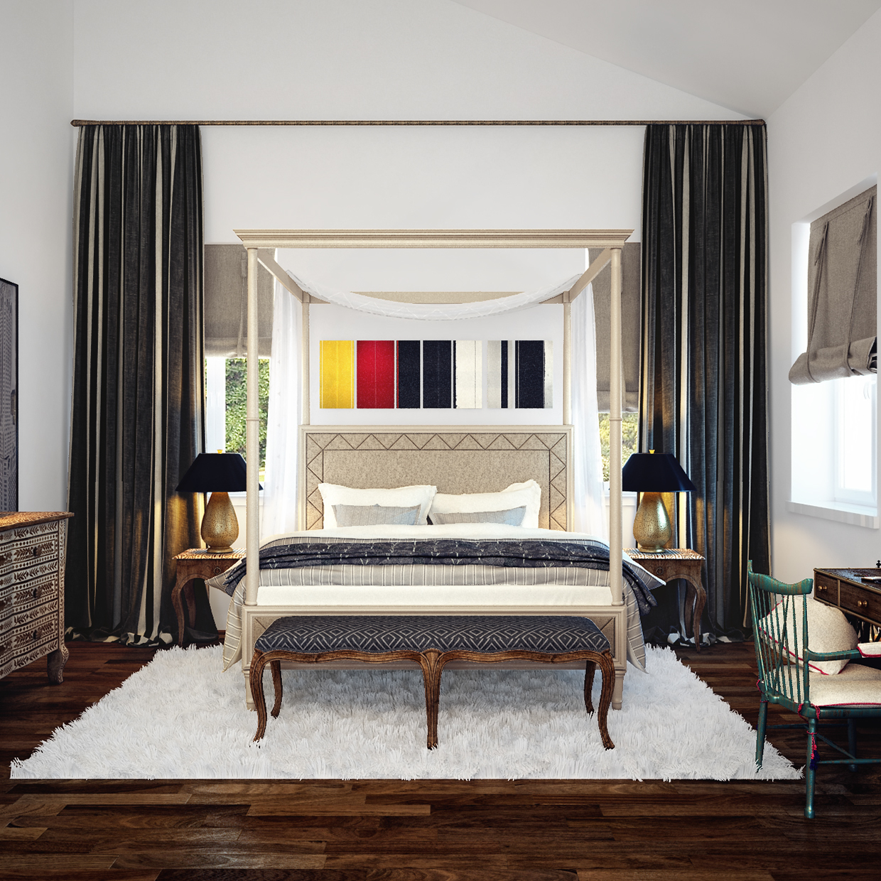 Olga Podgornaja的豪华卧室设计-10