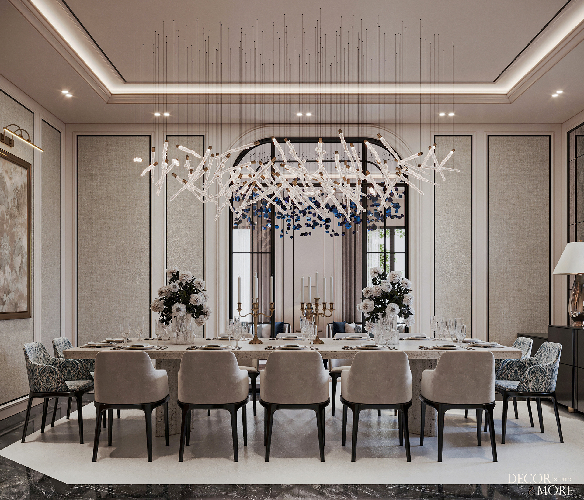 主议会厅及餐厅设计丨沙特阿拉伯丨DECOR&MORE STUDIO-15