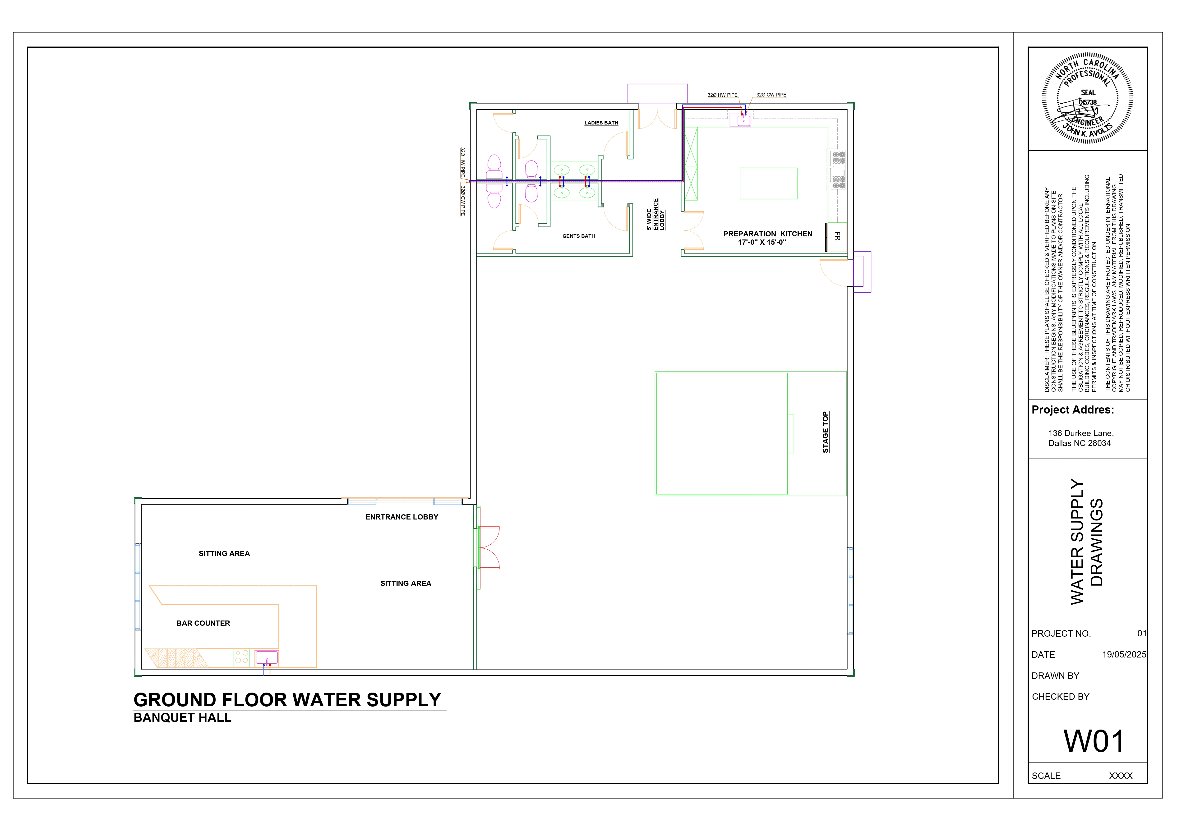 Banquet Hall – Architecture Drawing Package-10