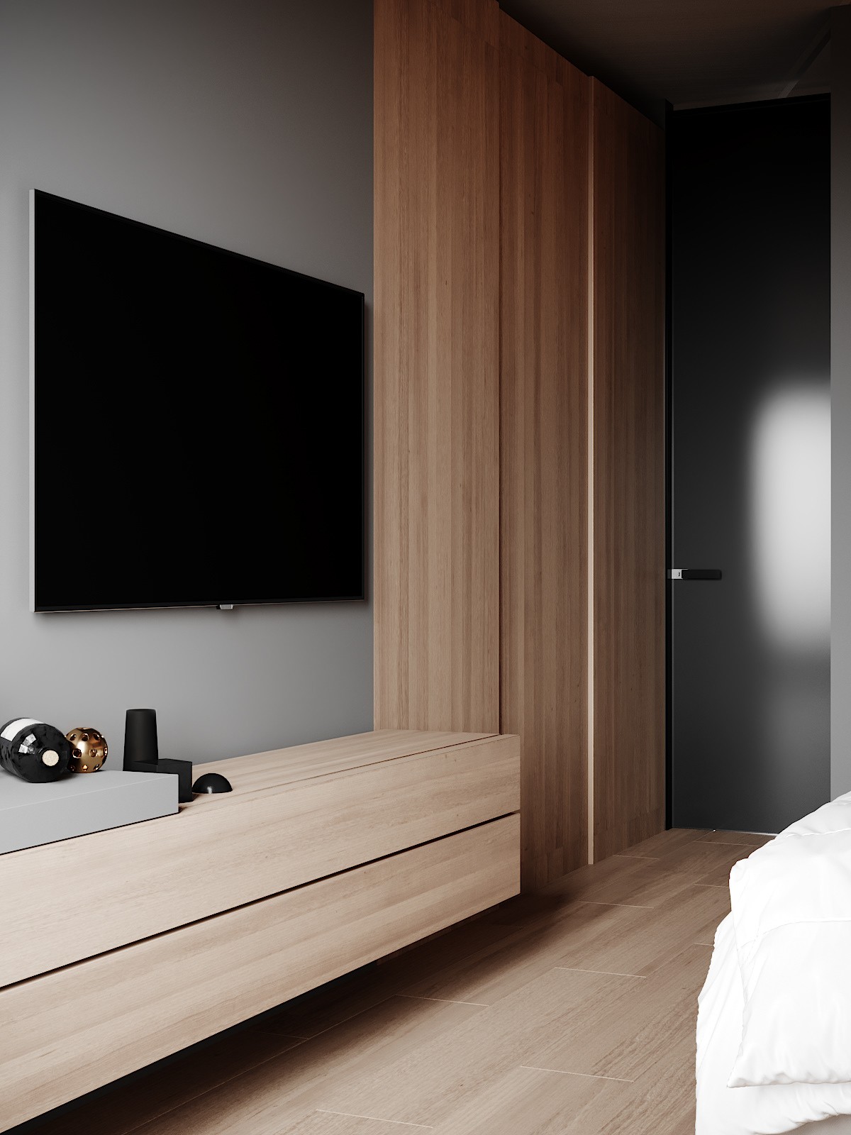 120m²现代风住宅，高级灰与木色的经典搭配-12