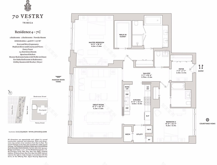 70 Vestry | Tribeca,最后一处未开发的海滨地产-61